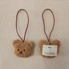 Orso di peluche Nome Tag Keychian Nome per bambini Portachiavi su zaino Piccolo orso Giocattolo Portachiavi Accessori per ragazze Borsa Portachiavi con chiavi di cartone animato