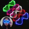 Dekoracja imprezowa 12pcs LED SERCE świecące okulary Cosplay Akcesorium domowe rekwizyty dla dzieci dziewczynki chłopiec muzyka