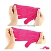 Bath Brushes Sponges Scrubbers Peeling Glove Scrubber Five Fingers Exfoliating Tan Removal Mitts Soft Fiber Mas Cleaner By Sea Rr Dhjbt