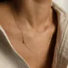 Pequeno colar inicial para mulheres de moda de moda única letras pingentes de gargantilha colares de jóias para mujer para mujer