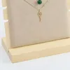 Bijoux Pochettes Pendentif En Bois Collier Présentoir Rack Organisateur Mallette De Rangement Amovible Beige