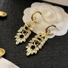 18K Or Timbre Charme Boucle D'oreille Designer De Luxe Boucles D'oreilles Style Vintage Conception De Bijoux Pour Les Femmes Celtique De Luxe Accessoires De Fête De Mariage Avec Boîte-Cadeau