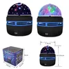 Night Lights RGB Projector Lamp Automatically Rotating Led Night Light USB Charging Ambient For Home Children Bedroom Sound Party Lights P230331