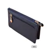 Wallets Men Ultra-thin Short Wallet Simple Zipper Coin Purse Solid Color PU Leather Card Holder Organizer Bag Pocket