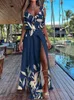 Two Piece Dress Long Skirt And Vest Print Set Casual Lady Party Club Matching Suit Women Holiday Beach Sexy Hollow Out 230331