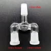 Adaptateur en verre Accessoires pour narguilés à double bol 14 mm et 18 mm Séparateur de triangles à deux tailles 3 joints sur un adaptateur dépoli pour options Tuyaux de bangs à eau