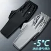 Mäns byxor Ice Silk Sports Long Pants Men's Loose All-Match Trend Ultra-Thin Elastic Drape Leggings Casual Pants W0325