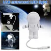 Nattlampor Portable USB Powered Night Light Astronaut Form Läsdisklampan 5V LED -ljus för dator bärbar dator PC Lighting Space P230331