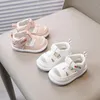 First Walkers 0-2-Year-Old Baby Walking Shoes Summer Baotou Breathable Mesh Small White Sandals Boys And Girls' Sh