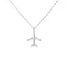 Collane con ciondolo VOQ Fashion Airplane Cubic Zirconia Collana color argento Ladies Clavicola Chain Gioielli coreani