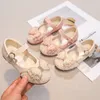 Sneakers Girls Leather Shoes Spring Autumn Fashion Pearl Bow Little Girl Flat Heels Kids Princess 230331