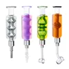 Vaping_Dream CSYC NC088 Smoking Pipes Colored Cooling Oil Inside Dab Rig Glass Pipe 510 Quartz Ceramic Tip Quartz Banger Nail 45/90 Degree