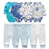 Conjuntos de ropa 4 piezas Baby Bodysuits4pcs pantalones nacidos ropa invierno algodón trajes niñas niños Custome Roupa de 230331