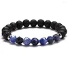 Strand Natural Stone Women Men Roestvrij staal Amazoniet Amethysts Agates Tiger Eye Quartz Crystal armbanden