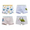 Slipje 4pcslot Kids Boys Underwear Cartoon Childrens Shorts For Baby Boy Teenagers Cotton Underpart Dinosaur Cars Patroon 230331