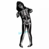 Cosplay Costume da zombie Bambini Halloween Maschera da zombie Costume Cosplay Spaventoso Scheletro Costume da teschio Tuta Completo Set Abiti da festa di carnevale 230331