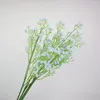 Flores decorativas Toque real pu Babysbreath Flower Flore Flore Branch El Decoração Home Plástico Exibir buquê artificial