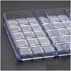 Baking Moulds Mods Bar Lattice Chocolate Mold Transparent Hard Plastic Mod Candy Molds Food Grade Wholesale One Up Wrapper Tin Alumi Dhxj5