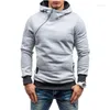 Hommes Down M-XXL Hoodie Automne Et Hiver Chaud Coton Doublé Veste Manteau Diagonal Zip Parkas Casaco