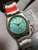 Nuovo orologio da uomo al quarzo con quadrante colorato da 40 mm utilizzando l'originale orologio di design sportivo elettronico con movimento avanzato F06.115 importato