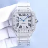 Automatisk klocka Waterproof Square Dial Armband Diamond Automatic 40mm Mechanical Women Watches Sapphire Business rostfritt stål damer Werzk