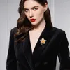 Brooches 2023 Fashion High-end Colorful Zircon Corsage European And American Coat Accessories Pin Pearl Tassel Flower Brooch