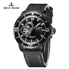 Montre-bracelets Reef Tiger / RT Black Automatic Dive Watchs Men 200m STRAP DE TEMPLE ARRÉPERS