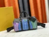 YK Keepall 25 Reisetasche M46437 Yayoi Kusama 2023 Handtasche mit leuchtend bunten Kürbissen bedruckt Luxus-Damen-Einkaufstasche