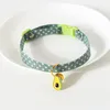 Cat Collars leidt een ontsnapping van kraag met Bell en Avocado hanger sterren afdrukken Fruit Design Verstelbare veiligheid Kitty Kitten Puppy