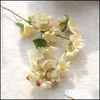 Fleurs décoratives Couronnes Artificielle Fleur De Prunier Soie Cerise Partie Maison Faux Branche Drop Delivery Jardin Fournitures De Fête Dhg3H