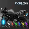 New Universal Led Aircraft Strobe Lights Moto Anti-collision Warning Light avec USB Charging 7 Couleurs Turn Signal Lights