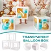 Confezione regalo Scatole di palloncini trasparenti con lettera Uno Compleanno Decorazioni per baby shower per Gender Reveal Po Booth Puntelli Confezione da 3 XHC88