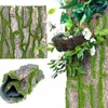 Decorative Flowers & Wreaths Artificial Bark Decoration Real Dried Pine Tree With Moss For DIY Festival Home Party Wall Embellishment