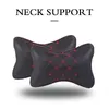 NOWOŚĆ 2PCS PU skórzane poduszki na szyję samochodową Wsparcie głowy Protektor Universal Headrest Backrest Poduszka do bólu głowy