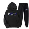 TRAPSTAR Tracksuit Brand Printed Shirts Men Sportswear Multi-colors Warm Two Pieces Set Loose Hoodie Sweatshirt Pants jogging