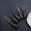 Set di stoviglie Durtens 1 pezzo Posate Acciaio inossidabile Coltello da formaggio Utensili da forno Forchetta Posate Stile vintage Nero opaco Gadget da cucina