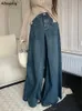 Dżinsy damskie S4XL Jean Vintage Loose High talia elegancka elegancka streetwear elegancka szeroka noga koreańska moda allmatch jesna retro Blue 230330