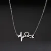 Stéthoscope battement de coeur meilleur collier femmes amour coeur en acier inoxydable pendentifs infirmière médicale médecin amant bijoux cadeaux