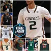 2023 Final Four 4 Jersey Miami Hurricanes Basketball NCAA College Isaiah Wong Miller Nijel Pack Norchad Omier Wooga Poplar Bensley Joseph Beverly Kvinnor Barn