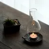 Bougeoirs nordique verre bougies parfumées Table à manger Vintage thé léger conteneur mariage candélabres Decorativos décor