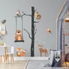 Wandaufkleber Cartoon Tribe Forest Animal Tree Nursery Wandtattoo Abnehmbare Nursery Vinyl Wall Decal Baby Game Room Interior Home Decoration 230331