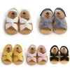 Sandalet Citgeett Yaz 0-18m Bebek Kız Ayakkabı Toddler Flats Sandalet Yumuşak Sole Anti-Slip First Walker Ayakkabı Z0331