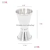 Bar Tools Measuring Cup Cocktail Liquor Cups Stainless Steel Jigger Bartender Drink Mixer Rrb16275 Drop Delivery Home Garden Kitchen Dhskw