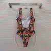 Kobiety wakacje stroje kąpielowe modny nadruk jednoczęściowy strój kąpielowy letnia plaża zestaw bikini do pływania