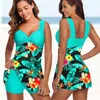 Dames badmode plus maat twee stukken zwempakken vrouwen bloemenprint zomer grote badpakken tankini strandkleding sexy bikini swimdress 230331