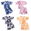 Boys Girls Custom Tie Dye Clothes Kids Summer T-shirt Shorts Tracksuit Sets Personalized Children Homewear Gift For Spring