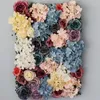 Dekorativa blommor Bruiloft 3D Bloem Wandpaneel Runner Wedding Kunstzijde Rose Pion Achtergrond Decoratie 10 STKS/PARTIJ DIY