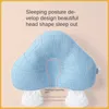 Pillows 06 Months born Baby Anti Startle Comfort Sleeping Solid Color Pillow Cotton Shaped Correction 230331