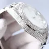 Lady RLX Diamond Designer Watches حركة الساعات الفضية التلقائي التلقائي لباس من الفولاذ المقاوم للصدأ الياقوت مقاوم للماء الأزواج المضيئة هدايا الرسغات الكلاسيكية