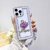 3D Swan Bling Rhinestone Cases for iPhone 14 Pro Max 13 12 11 X XR XS 8 7 Plus Fashion Sloy Sweat Tpu Flower Love Lady Lady Girls Women Women Back Cover Skin Strap